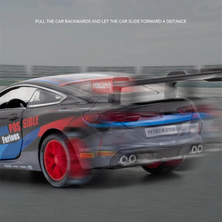 Bmw M8 Gte Sports Scale Model Diecast Metalcar - All Size
