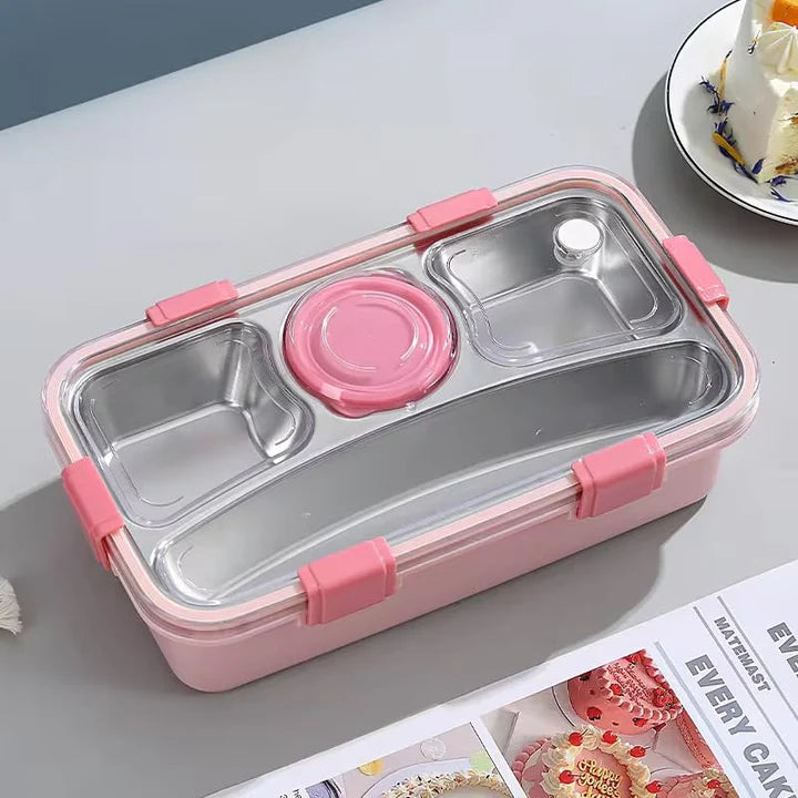 4 Compartment Airtight Tiffin Box With Bowl