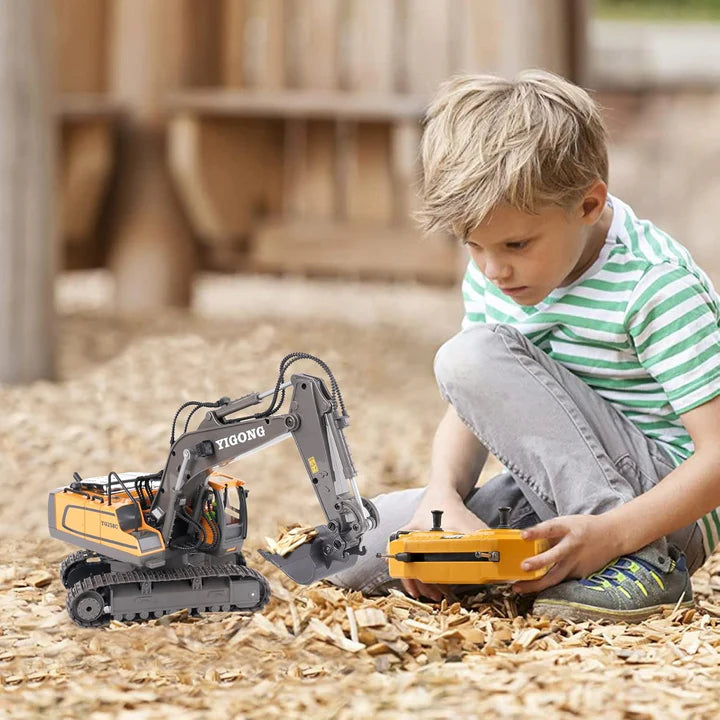 EXCAVATOR TOYS FOR BOYS 3-5 YEAR OLD REMOTE CONTROL DIGGER CONSTRUCTION TOYS RC VEHICLES TRACTOR SANDBOX TRUCK FOR BOYS 5-7 YEAR OLD