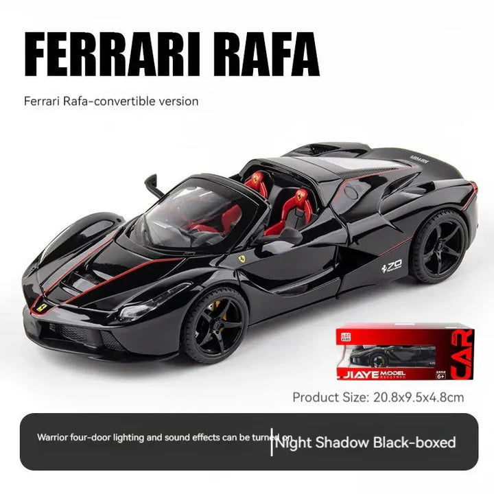 Big Size 1:24 Ferrari Rafa Roadster Sports Car Scale Model Diecast Metal Car