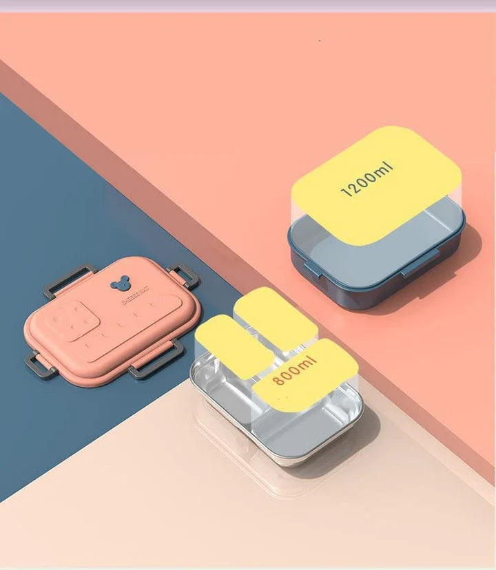 3 Compartment Insulated Lunch Box Stainless Steel Tiffin Box