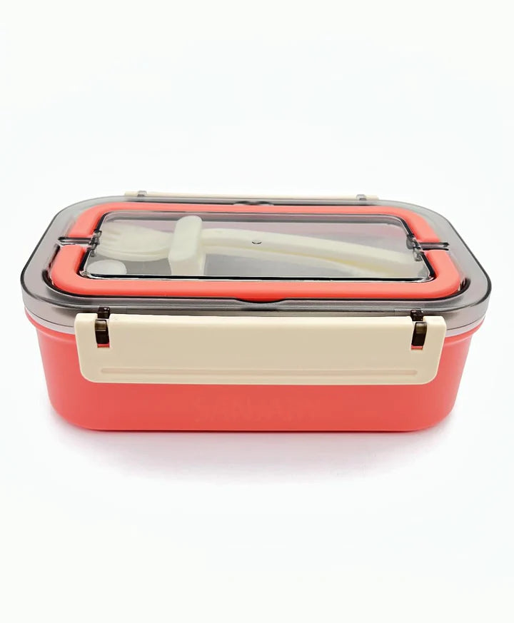 Thermoware Lunch Box with Stainless Steel Inner Case Fork & Spoon 650 ml