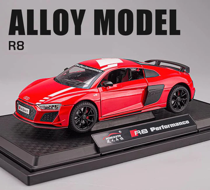 Audi R8 V10 Scale Model Diecast Metalcar - All Size