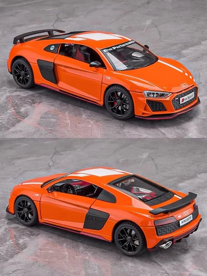 Audi R8 V10 Scale Model Diecast Metalcar - All Size