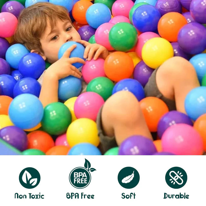 Pool Ball 6 Cm Colorful Small Plastic Balls Safe Soft Ball For Baby Playing Items Indoor Easy To Grasp | Bpa-Free, Non-Toxic Ball