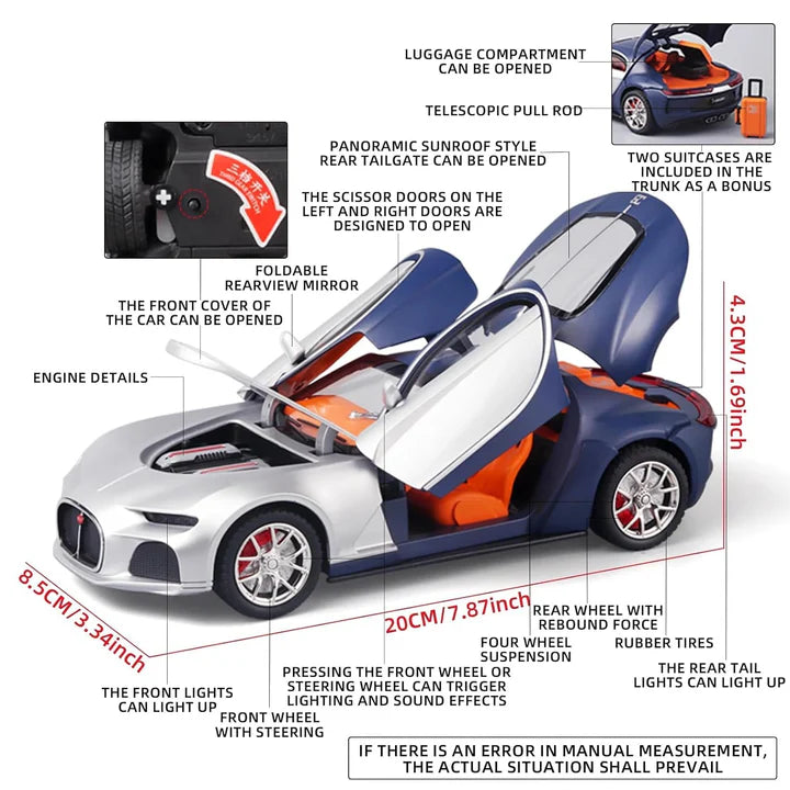 Bugatti Atlantic Concept diecast scale model collectible car - Big Size