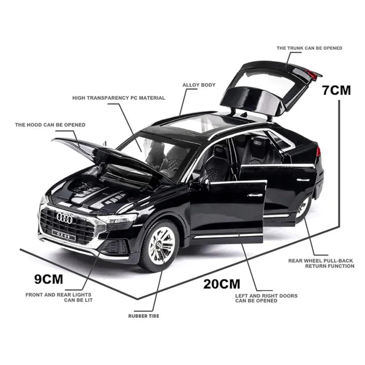Audi Q8 Scale Model Diecast Metalcar - All Size