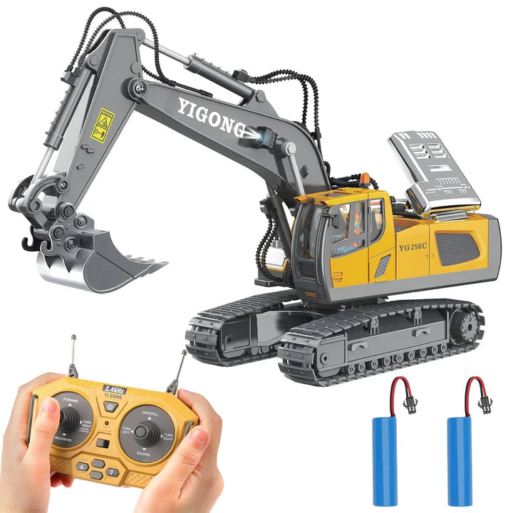 EXCAVATOR TOYS FOR BOYS 3-5 YEAR OLD REMOTE CONTROL DIGGER CONSTRUCTION TOYS RC VEHICLES TRACTOR SANDBOX TRUCK FOR BOYS 5-7 YEAR OLD