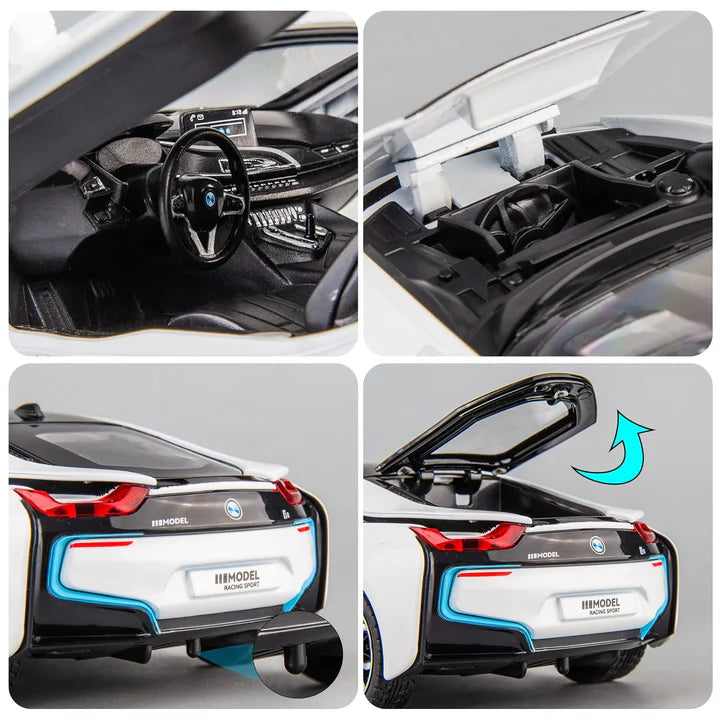Compatible For Bmw I8 Scale Model Diecast Metalcar - All Size