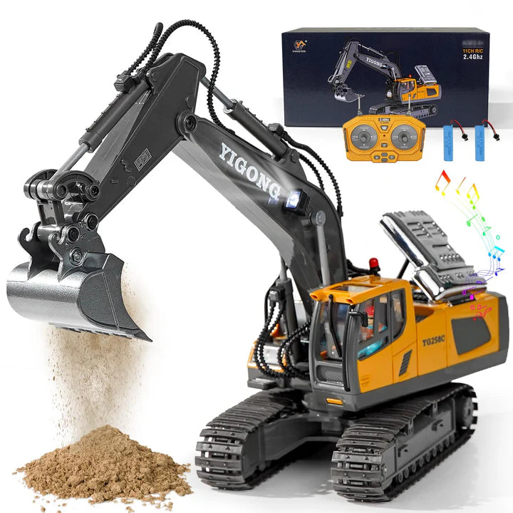 EXCAVATOR TOYS FOR BOYS 3-5 YEAR OLD REMOTE CONTROL DIGGER CONSTRUCTION TOYS RC VEHICLES TRACTOR SANDBOX TRUCK FOR BOYS 5-7 YEAR OLD