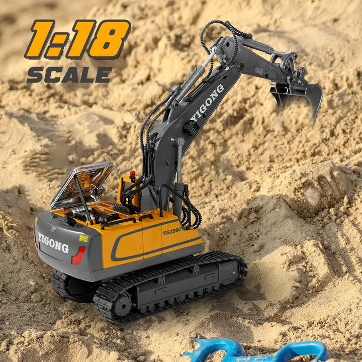 EXCAVATOR TOYS FOR BOYS 3-5 YEAR OLD REMOTE CONTROL DIGGER CONSTRUCTION TOYS RC VEHICLES TRACTOR SANDBOX TRUCK FOR BOYS 5-7 YEAR OLD