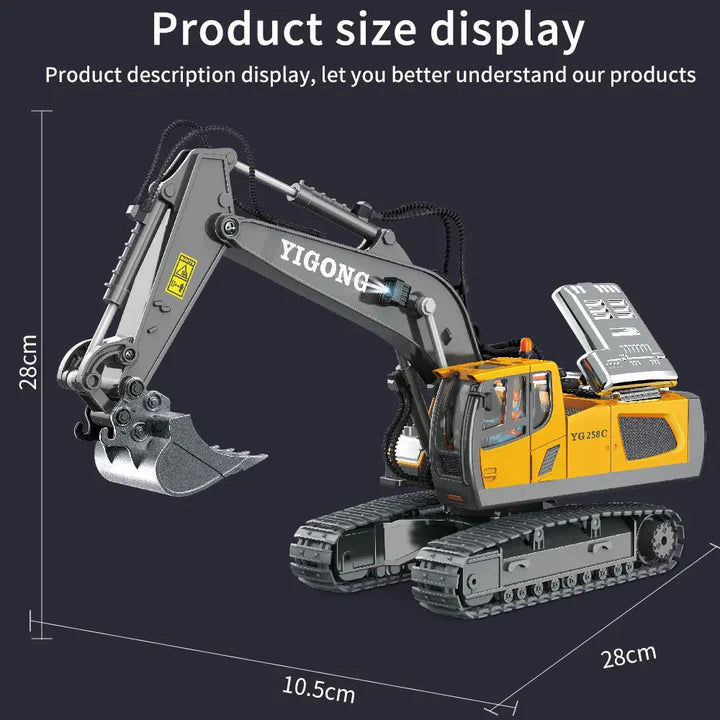 EXCAVATOR TOYS FOR BOYS 3-5 YEAR OLD REMOTE CONTROL DIGGER CONSTRUCTION TOYS RC VEHICLES TRACTOR SANDBOX TRUCK FOR BOYS 5-7 YEAR OLD