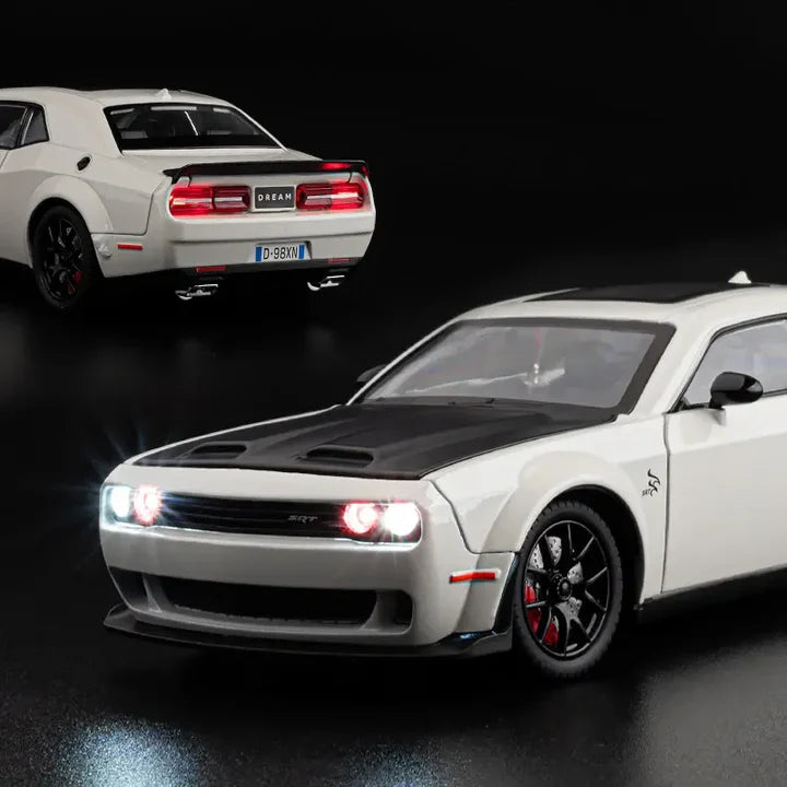 Dodge Challenger Hellcat Scale Model Diecast Metal Car - All Size