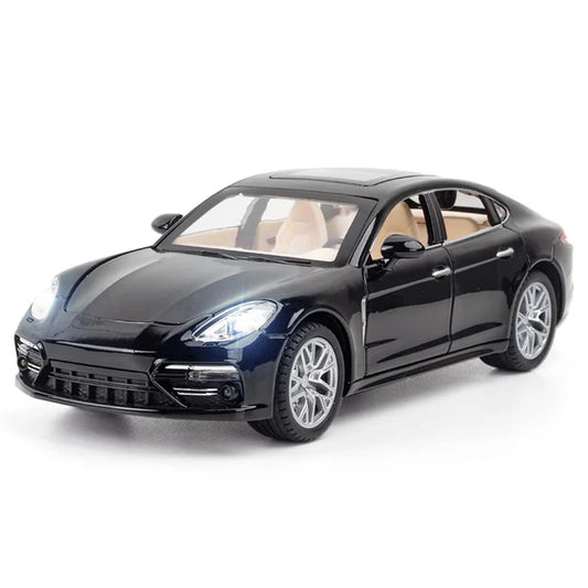 BIG SIZE PORCHE PALAMORA 1:24 DIECAST METAL PULLBACK TOY CAR WITH OPENABLE DOORS & LIGHT, MUSIC BOYS CAR FOR KIDS BEST TOYS GIFTS TOYS FOR KIDS [SIZE:-20.5CM*9CM*5.8CM]【 MULTICOLOR 】